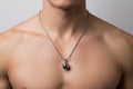 Stainless Steel Soccer Ball Pendant Necklace, Unisex Sports Jewelry