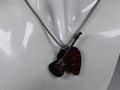 Black Electric Guitar Necklace | Stainless Steel Rock Music Pendant