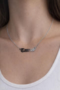Taurus Necklace Silver | Zodiac Name Pendant | Astrology Star Sign Jewellery | Taurus Gift for Her | Minimal Horoscope Necklace