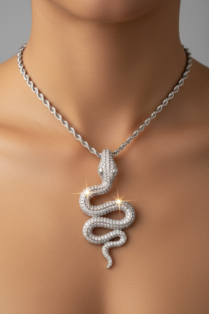 Diamond Squirrel Pendant Necklace – Sterling Silver Animal Charm