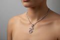 Diamond Squirrel Pendant Necklace – Sterling Silver Animal Charm