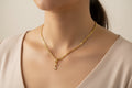 Gold Plated Initial “S” Necklace – English Alphabet Letter Pendant with Cubic Zirconia, Personalized Jewelry Gift