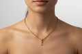Gold Plated Initial “S” Necklace – English Alphabet Letter Pendant with Cubic Zirconia, Personalized Jewelry Gift