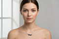 Old English Virgo Necklace • Stainless Steel Zodiac Pendant