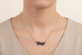 Old English Virgo Necklace • Stainless Steel Zodiac Pendant