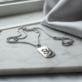 Letter S Silver Initial Pendant Necklace