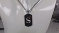 Letter S Initial Pendant – Stainless Steel Silver Alphabet Charm