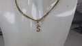 Gold Plated Initial “S” Necklace – English Alphabet Letter Pendant with Cubic Zirconia, Personalized Jewelry Gift
