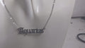 Aquarius Necklace • Old English Zodiac Horoscope Pendant