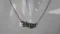 Old English Virgo Necklace • Stainless Steel Zodiac Pendant